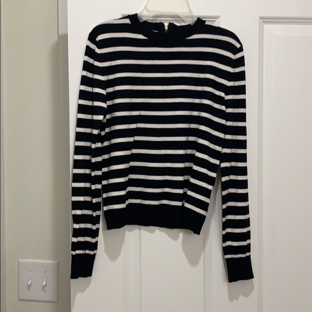 Forever 21 black and white striped long sleeve top